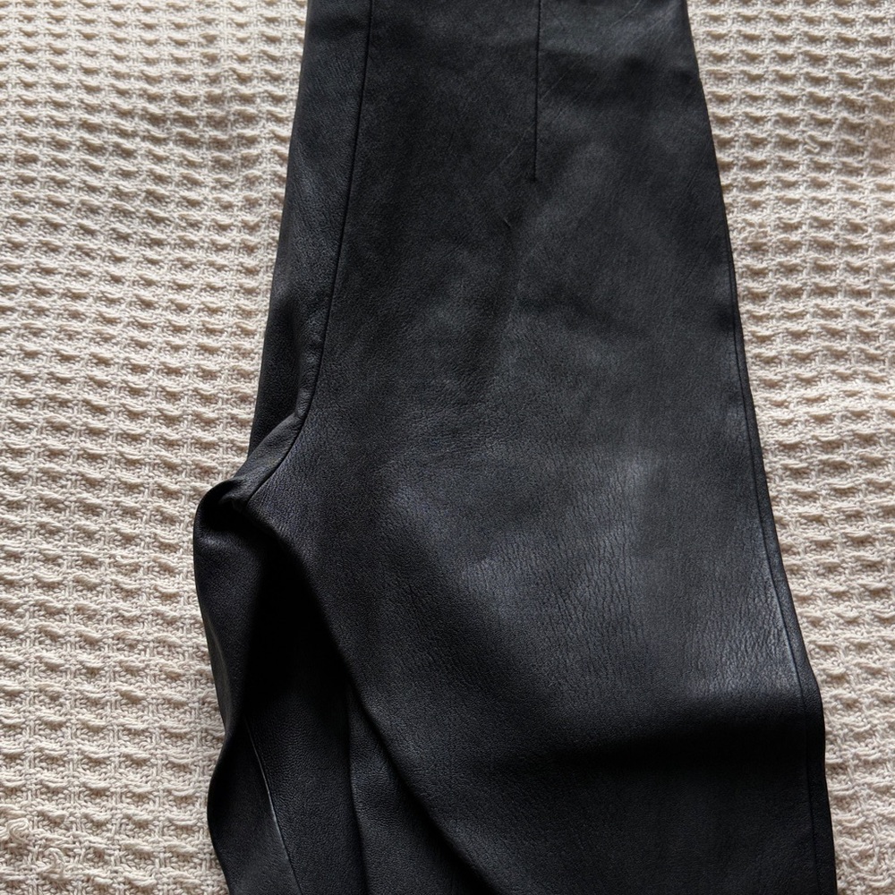 Ralph Lauren Purple Label Black Leather Pants Size 2 - Picture 8 of 13